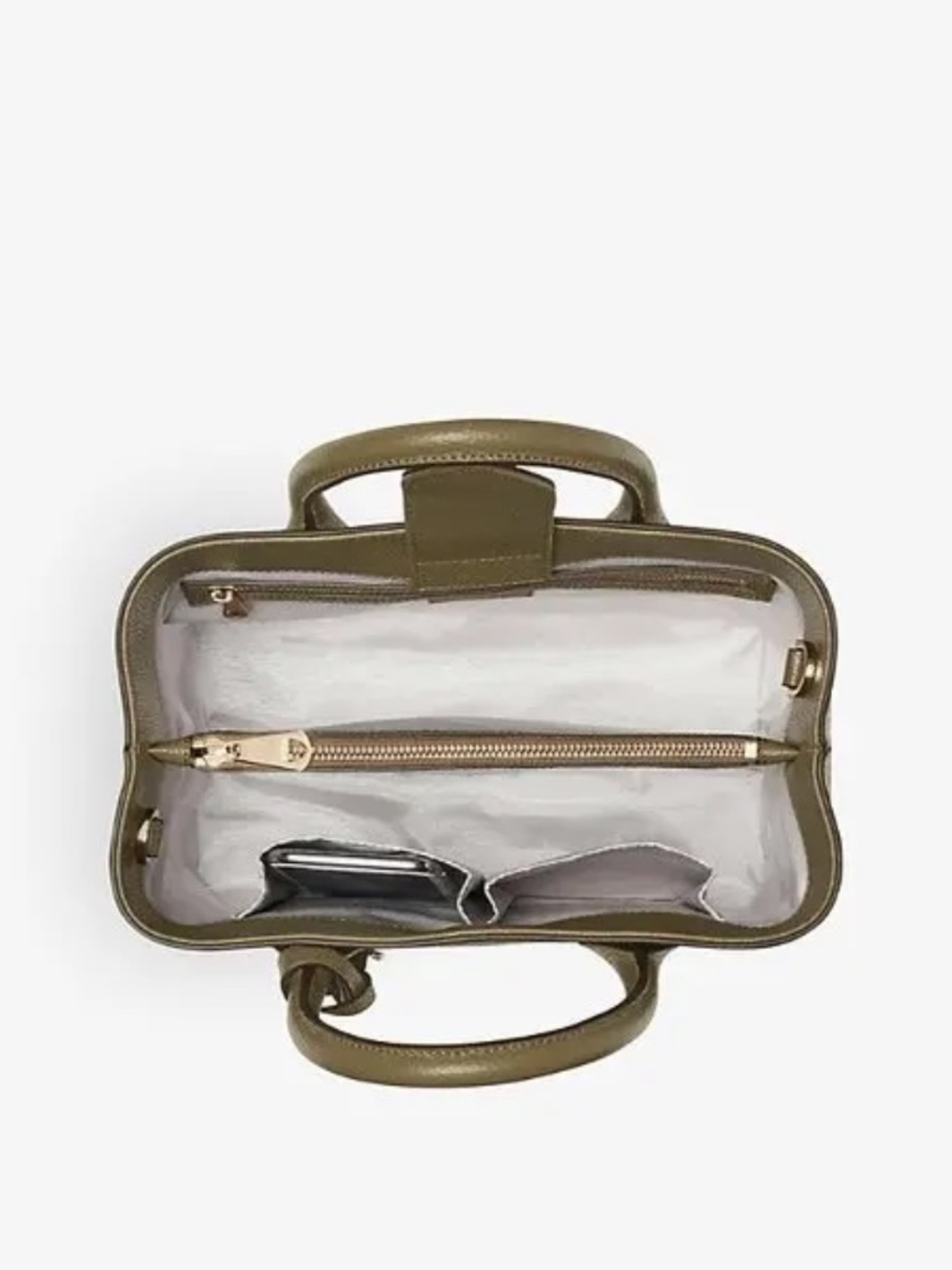 Aspinal of London Midi Tote — Olive Color — Excellent Condition — w/ Dust Bag - Picture 11 of 14